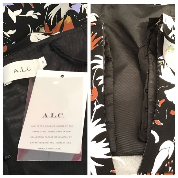 A.L.C. 8 Romy 100% Silk Floral Strapless Dress - Picture 7 of 8